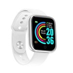 Relógio Inteligente Smartwatch D20 Pedômetro Multi-esportes Km Kcal Monitorador de Sono - Branco - Smart Bracelet