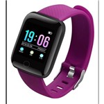 Ficha técnica e caractérísticas do produto Relogio Inteligente Smartwatch D13 Roxo Pedometro Multi-esportes Km Kcal Fc Pa Sono - D Smart