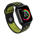 Ficha técnica e caractérísticas do produto Relógio Inteligente SmartWatch F8 Monitor Cardíaco Monitor Sono Pressão Sangue IOS Android - Preto/Preto/Verde