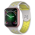 Ficha técnica e caractérísticas do produto Relógio Inteligente SmartWatch F8 Monitor Cardíaco Sono Pressão Sangue IOS Android - Dourado/Verde - Smart Bracelet