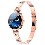 Ficha técnica e caractérísticas do produto Relógio Inteligente Smartwatch Feminino Smart Bracelet Touch Screen Dourado