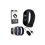 Relogio Inteligente Smartwatch Global Rel0002/m4 Bluetooth Medidor de Frequencia Cardiaca Preto M4