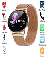 Ficha técnica e caractérísticas do produto Relógio Inteligente SmartWatch M8 Feminino Pulseira Metal Dourada - Smart Bracelet