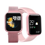 Ficha técnica e caractérísticas do produto Relógio Inteligente Smartwatch P70 C/ 2 Pulseiras Rosa APP - DAFIT - Smart Sports