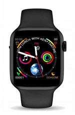 Relógio Inteligente Smartwatch Preto 44mm IOS Android Facebook Whatsapp Mod LITE - Globalwatch