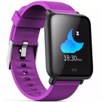 Relógio Inteligente Smartwatch Q9 Roxo Fitness Monitor Cardíaco - Elite