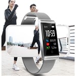 Relogio Inteligente SmartWatch Retangular a Prova D Agua Android e IOS Metal Ouro Prata - Geekthink