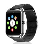 Relógio Inteligente Smartwatch Z60 + Fone S6 Metal Bluetooth Câmera Celular Chip Passos Touch Anti Perda Mp3 Mp4 Ligações