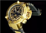 Ficha técnica e caractérísticas do produto Relógio Invicta 18526 Subaqua Skeleton Preto e Dourado