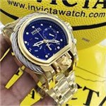 Ficha técnica e caractérísticas do produto Relógio Invicta 26585 Magnum Dourado com Fundo Azul