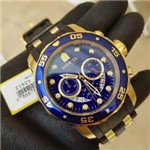 Ficha técnica e caractérísticas do produto Relógio Invicta 6983 Pro Diver Original Azul e Dourado