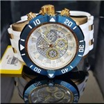 Ficha técnica e caractérísticas do produto Relógio Invicta 23706 Branco, Azul, Ouro, Dourado