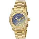 Ficha técnica e caractérísticas do produto Relógio Invicta Angel 23822 Feminino Banhado Ouro 18K Zircônia Fundo Degradê Caixa 38 Mm