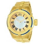 Ficha técnica e caractérísticas do produto Relógio Invicta Banhado a Ouro Bolt Quartzo Watch - Gold Blue Case With Gold Tone Caixa em Aço Inoxidável - Model 20264