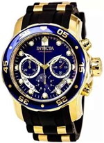 Ficha técnica e caractérísticas do produto Relógio Invicta 6983 Pro Diver - Ouro 18k Original Dourado e Azul