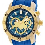 Relógio Invícta Pro Diver 22798 X3 Azul Dourado Masculino