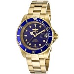 Ficha técnica e caractérísticas do produto Relógio Invicta Pro Diver Men'S Automatic 40mm Gold Case Blue Dial - Modelo 8930ob