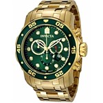 Ficha técnica e caractérísticas do produto PROMOÇÃO Invicta Pro Driver 21925 DOURADO COM FUNDO VERDE