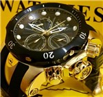 Ficha técnica e caractérísticas do produto Relógio Invicta Venom 24257 Masculino Fundo Preto e Detalhes na Cor Dourado