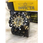 Relogio Invicta Venom Preto e Dourado na Maleta Colecionador