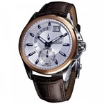 Relógio Jaguar J01Mbml01 S1Mx Mostrador Prata Pulseira Marrom