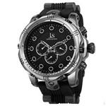 Ficha técnica e caractérísticas do produto Relógio Joshua & Sons Masculino Multifunção Swiss Quartzo Rubber Strap Preto