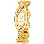 Relógio Just Cavalli Feminino Dourado WJ28002G Analógico 3 Atm Cristal Mineral Tamanho Médio