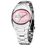 Relógio Just Cavalli Feminino Prata IJ28546H Analógico 3 Atm Cristal Mineral Tamanho Médio