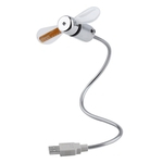 Ficha técnica e caractérísticas do produto Relógio LED Gooseneck flexível Mini ventilador USB Para Notebook PC Display Time Cool