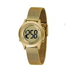 Ficha técnica e caractérísticas do produto Relógio Lince Digital Dourado redondo SDPH109L CXKX
