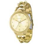 Ficha técnica e caractérísticas do produto Relógio Lince Feminina, Detalhe Dourada Dourado - UN