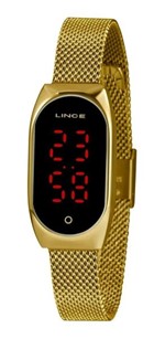 Ficha técnica e caractérísticas do produto Relogio Lince Feminino Digital Ldg4641l Dourado Led Touch