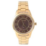 Ficha técnica e caractérísticas do produto Relógio Lince Feminino, Dourada, com Detalhe em Zircônia. Unica