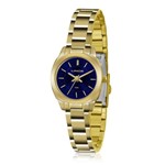 Ficha técnica e caractérísticas do produto Relógio Lince Feminino Dourado e Visor Azul - LRG4436L