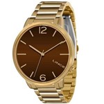 Ficha técnica e caractérísticas do produto Relogio Lince Feminino Dourado Lrgj043L N2kx Dourado Marrom