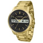 Ficha técnica e caractérísticas do produto Relogio Lince Masculino Anadigi Mag4489s P1kx Dourado Preto