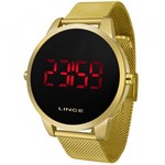 Ficha técnica e caractérísticas do produto Relógio Lince Masculino Digital Led Dourado Redondo Mdg4586l Pxkx
