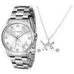 Ficha técnica e caractérísticas do produto Relógio Lince Orient Feminino Prata Kit Gato Lrgj063l