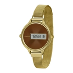Ficha técnica e caractérísticas do produto Relógio Lince SDG4636L MXKX Digital Clássico feminino dourado