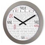 Ficha técnica e caractérísticas do produto Relógio Love 30 Cm Prata Nextime