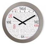Ficha técnica e caractérísticas do produto Relógio Love 65,5 Cm Prata Nextime