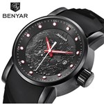 Ficha técnica e caractérísticas do produto Relógio Luxo Benyar S1 Yakuza Preto Vermelho