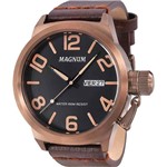 Ficha técnica e caractérísticas do produto Relógio Magnum Analógico Masculino Pulseira de Couro Marrom MA33399R