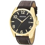 Ficha técnica e caractérísticas do produto Relógio Magnum Esportivo Dourado Pulseira de Couro MA34843P