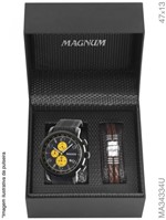 Ficha técnica e caractérísticas do produto Relógio Magnum Kit Masculino Brinde Pulseira Couro Ma34334u