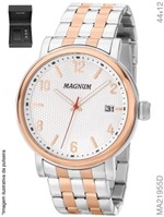 Relógio Magnum Kit Masculino Prata com Pulseira Ma21955d