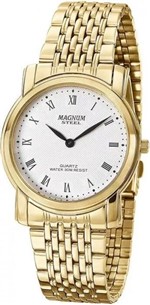 Ficha técnica e caractérísticas do produto Relógio Magnum Ma20367l Pulseira Metal Dourado Super Fino