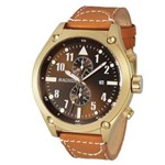 Ficha técnica e caractérísticas do produto Relógio Magnum Masculino Dourado Couro - Ma34478P - Caramelo