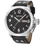 Relógio Magnum Masculino Prata Preto Ma33013t