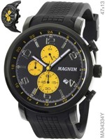 Ficha técnica e caractérísticas do produto Relógio Magnum Masculino Preto e Amarelo Ma34334y